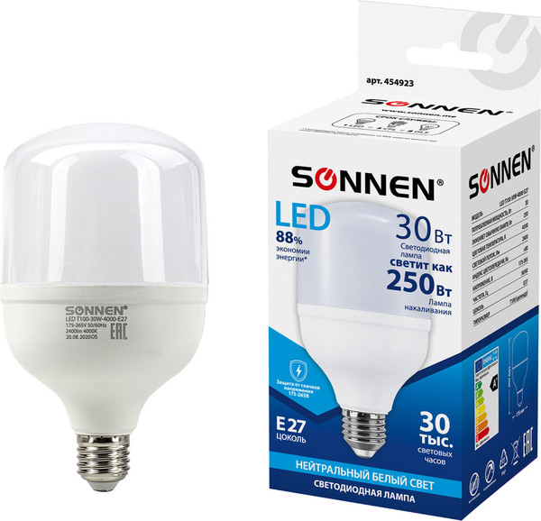 Лампа Sonnen 30(250)Вт Е27 Т100-30W-4000-E27 / 454923