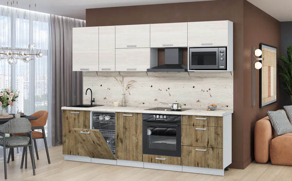 Кухонный гарнитур Интерлиния Мила Лайт 2.6-ПМ4 