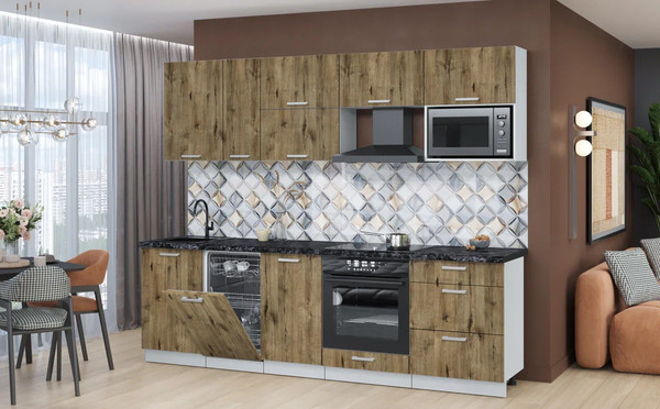 Кухонный гарнитур Интерлиния Мила Лайт 2.6-ПМ4 