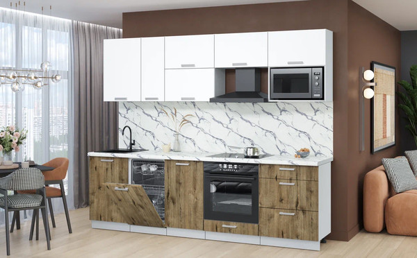 Кухонный гарнитур Интерлиния Мила Лайт 2.6-ПМ4 