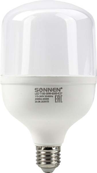 Лампа Sonnen 30(250)Вт Е27 Т100-30W-6500-E27 / 454924 - фото