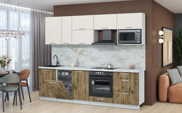 Кухонный гарнитур Интерлиния Мила Лайт 2.6-ПМ4 