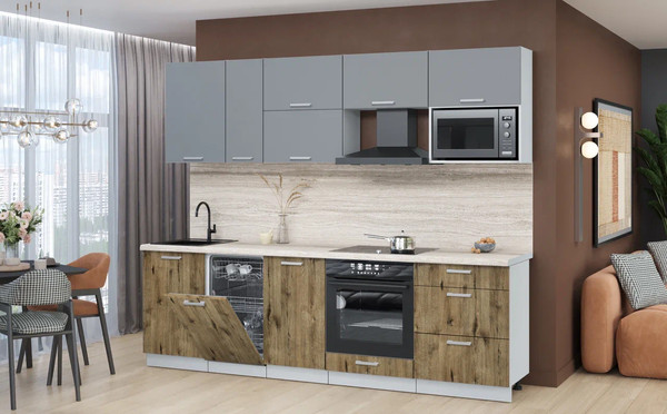 Кухонный гарнитур Интерлиния Мила Лайт 2.6-ПМ4 