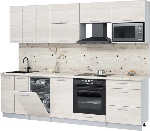 Кухонный гарнитур Интерлиния Мила Лайт 2.7-ПМ4  - фото