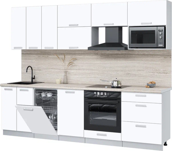 Кухонный гарнитур Интерлиния Мила Лайт 2.7-ПМ4  - фото