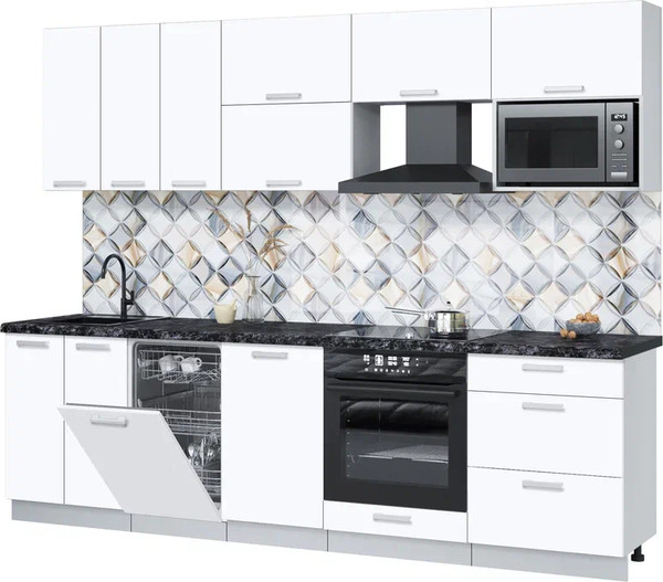 Кухонный гарнитур Интерлиния Мила Лайт 2.7-ПМ4  - фото