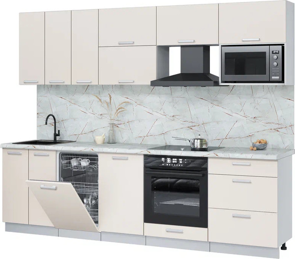 Кухонный гарнитур Интерлиния Мила Лайт 2.7-ПМ4  - фото