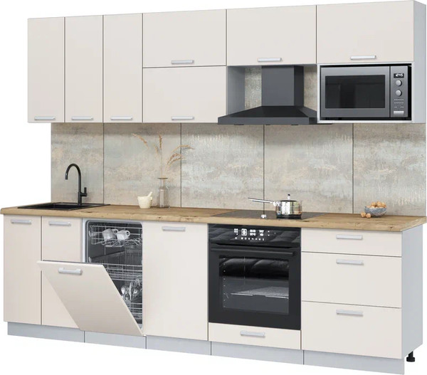 Кухонный гарнитур Интерлиния Мила Лайт 2.7-ПМ4  - фото