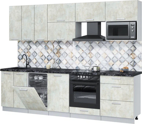 Кухонный гарнитур Интерлиния Мила Лайт 2.7-ПМ4  - фото