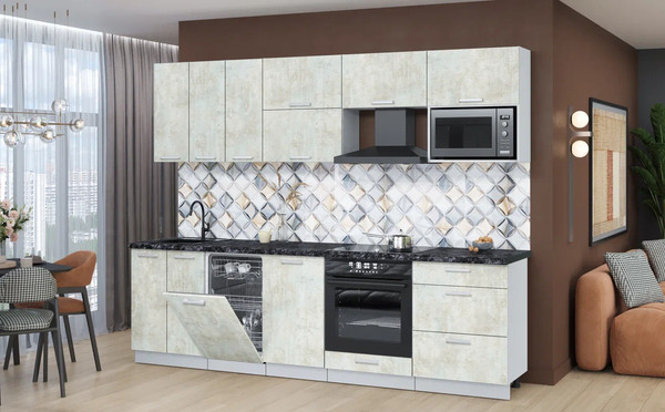 Кухонный гарнитур Интерлиния Мила Лайт 2.7-ПМ4 