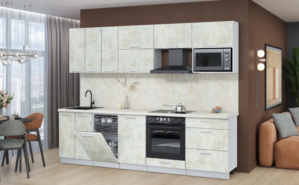 Кухонный гарнитур Интерлиния Мила Лайт 2.7-ПМ4 