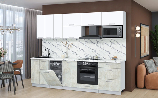 Кухонный гарнитур Интерлиния Мила Лайт 2.7-ПМ4 