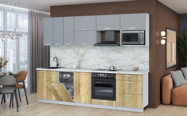 Кухонный гарнитур Интерлиния Мила Лайт 2.7-ПМ4