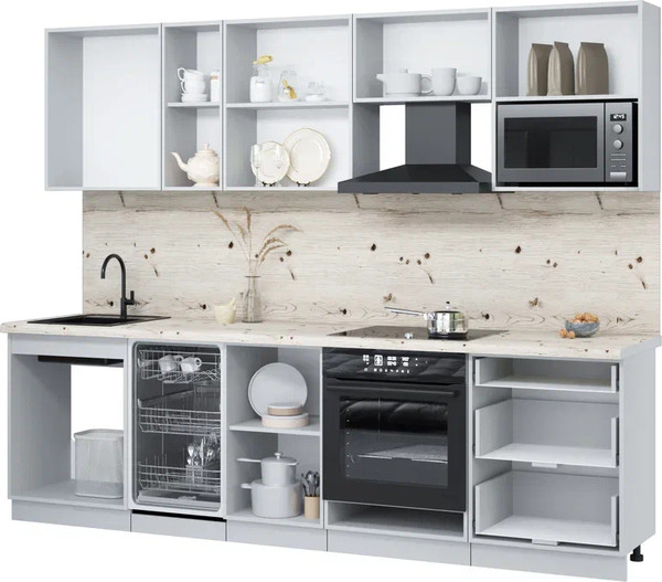 Кухонный гарнитур Интерлиния Мила Лайт 2.7-ПМ4