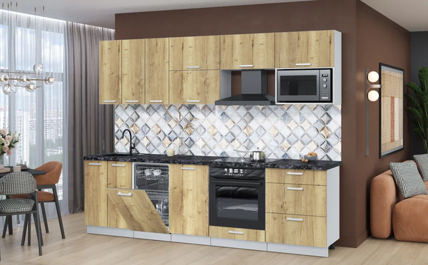 Кухонный гарнитур Интерлиния Мила Лайт 2.7-ПМ4 