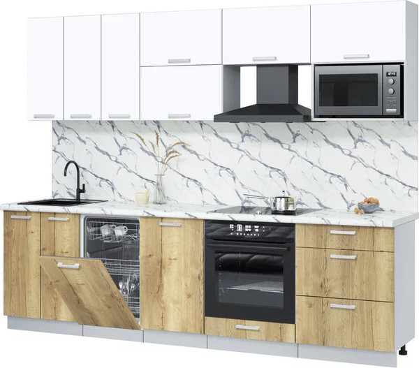 Кухонный гарнитур Интерлиния Мила Лайт 2.7-ПМ4  - фото