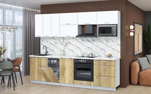 Кухонный гарнитур Интерлиния Мила Лайт 2.7-ПМ4 