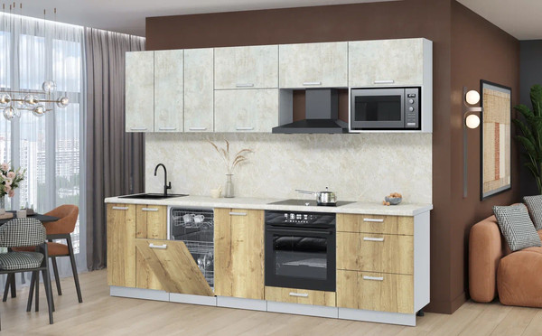 Кухонный гарнитур Интерлиния Мила Лайт 2.7-ПМ4 