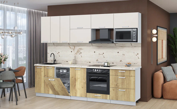 Кухонный гарнитур Интерлиния Мила Лайт 2.7-ПМ4 