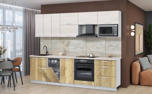 Кухонный гарнитур Интерлиния Мила Лайт 2.7-ПМ4 