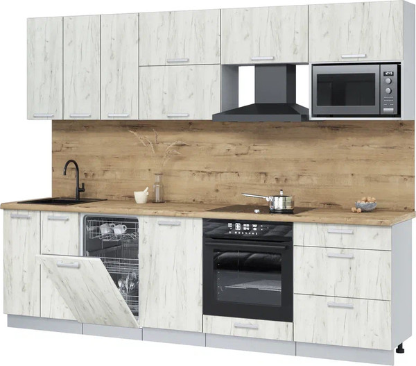 Кухонный гарнитур Интерлиния Мила Лайт 2.7-ПМ4  - фото