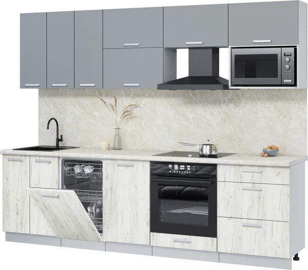 Кухонный гарнитур Интерлиния Мила Лайт 2.7-ПМ4  - фото