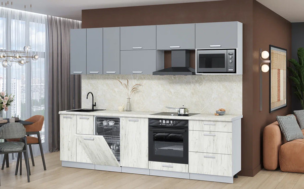 Кухонный гарнитур Интерлиния Мила Лайт 2.7-ПМ4 