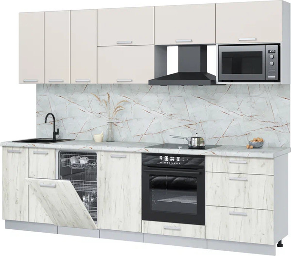 Кухонный гарнитур Интерлиния Мила Лайт 2.7-ПМ4  - фото