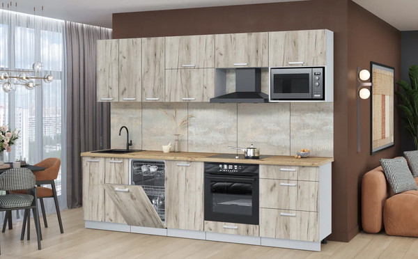 Кухонный гарнитур Интерлиния Мила Лайт 2.7-ПМ4 