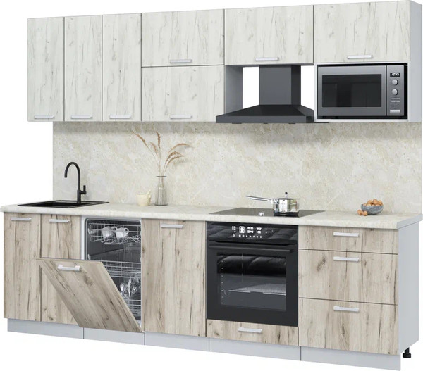 Кухонный гарнитур Интерлиния Мила Лайт 2.7-ПМ4  - фото