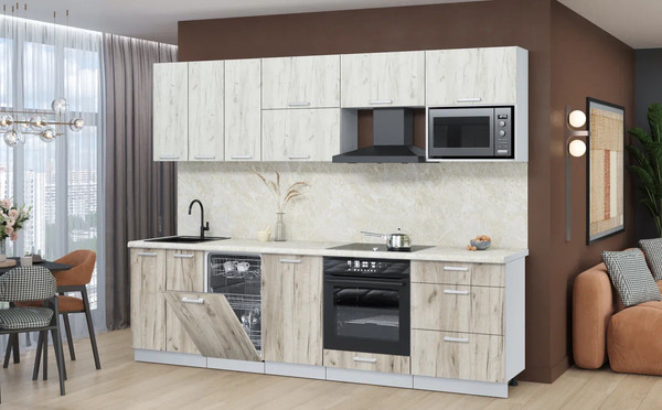 Кухонный гарнитур Интерлиния Мила Лайт 2.7-ПМ4 