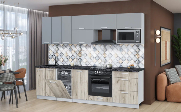 Кухонный гарнитур Интерлиния Мила Лайт 2.7-ПМ4 