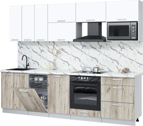 Кухонный гарнитур Интерлиния Мила Лайт 2.7-ПМ4 - фото