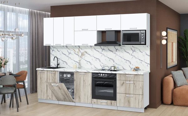 Кухонный гарнитур Интерлиния Мила Лайт 2.7-ПМ4