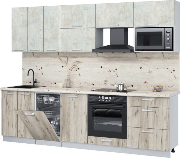 Кухонный гарнитур Интерлиния Мила Лайт 2.7-ПМ4  - фото