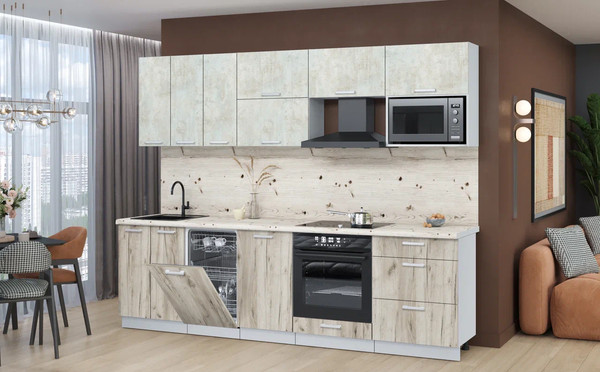 Кухонный гарнитур Интерлиния Мила Лайт 2.7-ПМ4 