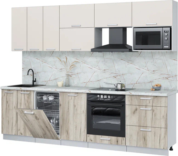 Кухонный гарнитур Интерлиния Мила Лайт 2.7-ПМ4  - фото