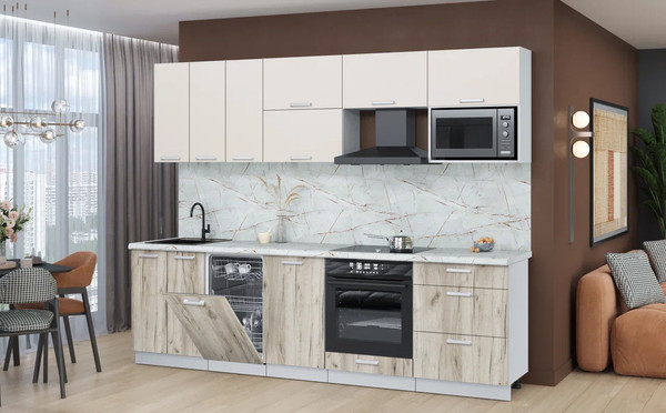 Кухонный гарнитур Интерлиния Мила Лайт 2.7-ПМ4 