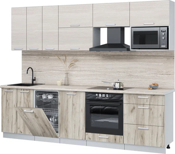 Кухонный гарнитур Интерлиния Мила Лайт 2.7-ПМ4  - фото