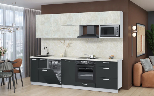 Кухонный гарнитур Интерлиния Мила Лайт 2.7-ПМ4 