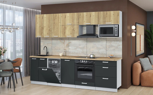 Кухонный гарнитур Интерлиния Мила Лайт 2.7-ПМ4 