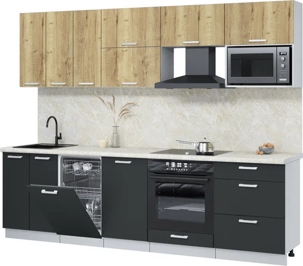 Кухонный гарнитур Интерлиния Мила Лайт 2.7-ПМ4  - фото