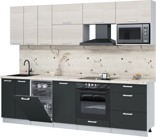 Кухонный гарнитур Интерлиния Мила Лайт 2.7-ПМ4  - фото