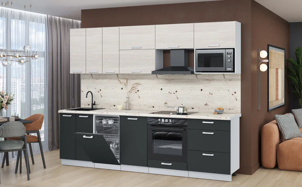 Кухонный гарнитур Интерлиния Мила Лайт 2.7-ПМ4 