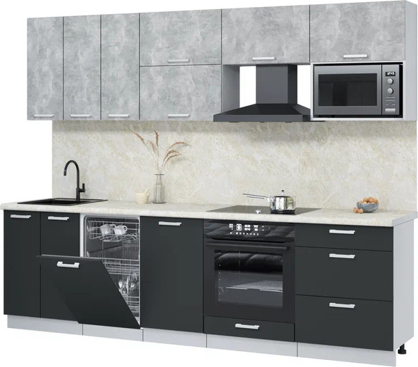 Кухонный гарнитур Интерлиния Мила Лайт 2.7-ПМ4  - фото