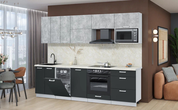 Кухонный гарнитур Интерлиния Мила Лайт 2.7-ПМ4 