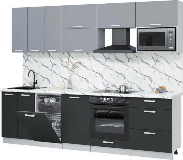 Кухонный гарнитур Интерлиния Мила Лайт 2.7-ПМ4  - фото