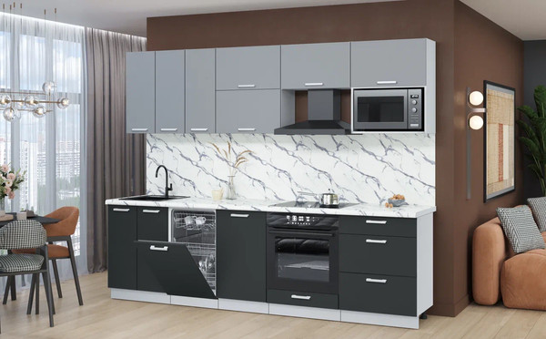 Кухонный гарнитур Интерлиния Мила Лайт 2.7-ПМ4 