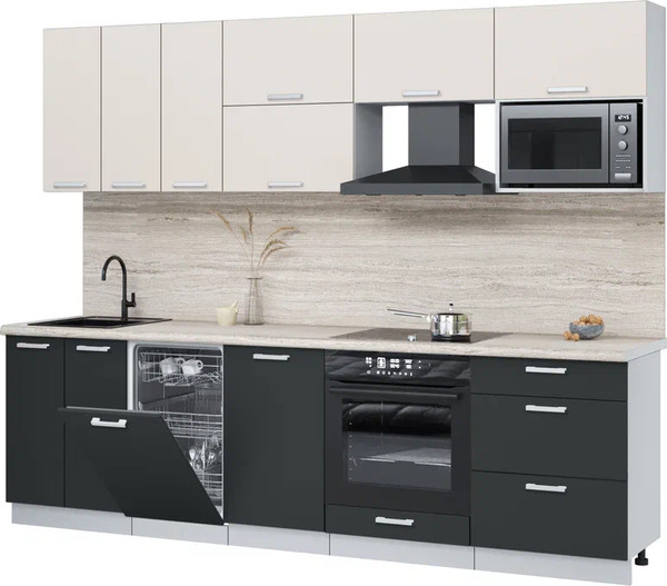 Кухонный гарнитур Интерлиния Мила Лайт 2.7-ПМ4  - фото