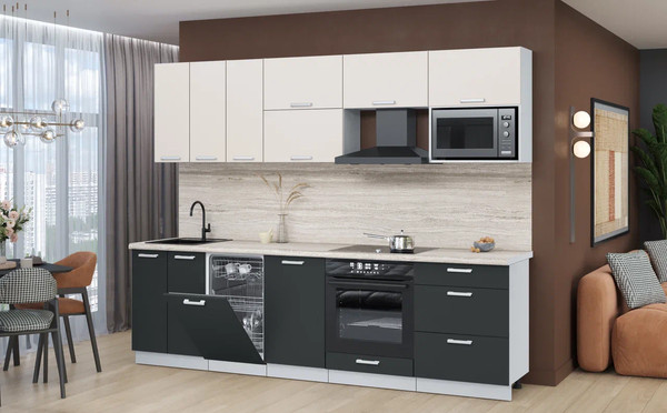 Кухонный гарнитур Интерлиния Мила Лайт 2.7-ПМ4 